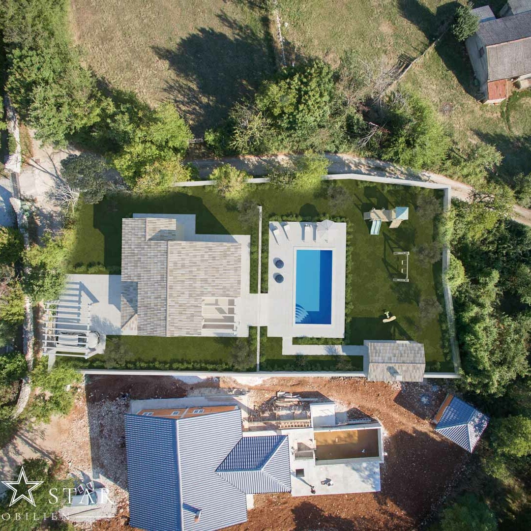 Baugrundstück mit Projekt bei Zminj Istrien-1