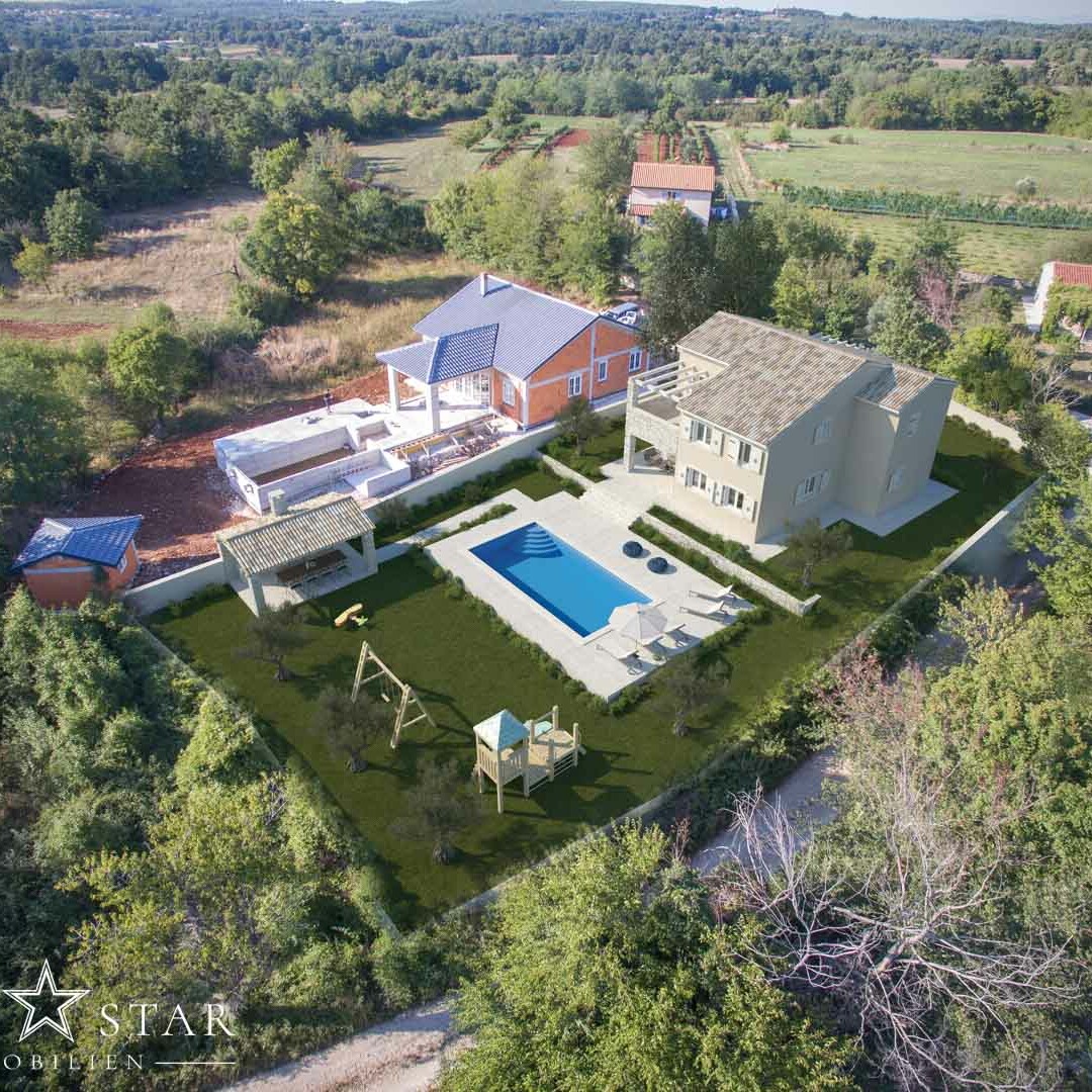 Baugrundstück mit Projekt bei Zminj Istrien-3