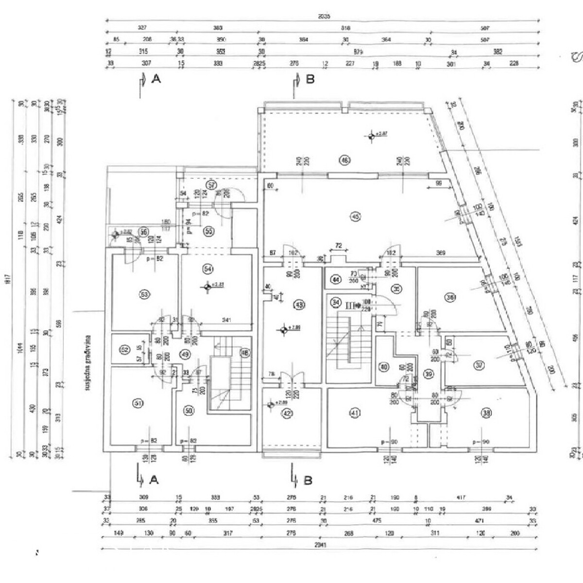 Grundriss 4-Zi-Wohnung und Meerblick in Porec kaufen-1
