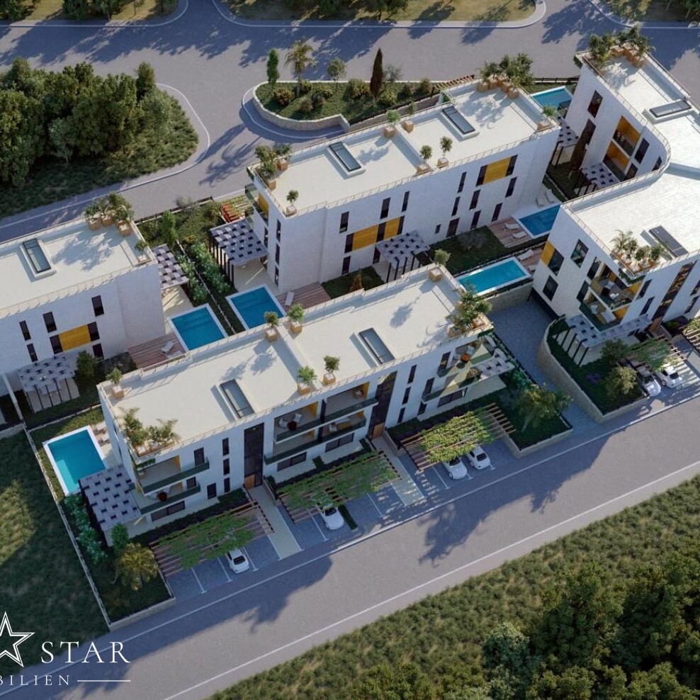 Penthouse Wohnung 3-ZI+WZ Neubau mit Dachterrasse in Porec Projekt-Luftbild